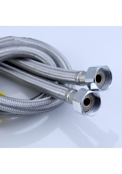 3/8 3/8 Klozet Bağlantı Hortumu Çelik Bağlantı Flex- 2 Adet 70 Cm