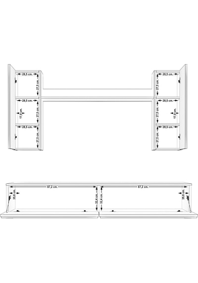 Decoraktiv Eko 5d Mdf Std Tv Ünitesi Tv Sehpası Pera - Antrasit