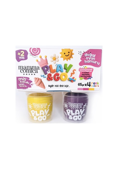 Play & Go 4 Lü Doğal Renkli Oyun Hamuru Seti 4 Renk X 65 Gr Çok Renkli