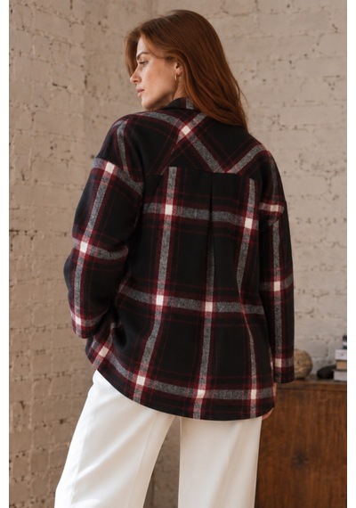 Armonika Kadın Siyah-bordo Erkek Yaka Yanları Yırtmaçlı Oversize Ceket Arm-26k001009 Armonika Kadın Siyah-bordo Erkek Yaka Yanları Yırtmaçlı Oversize Ceket Arm-26k001009