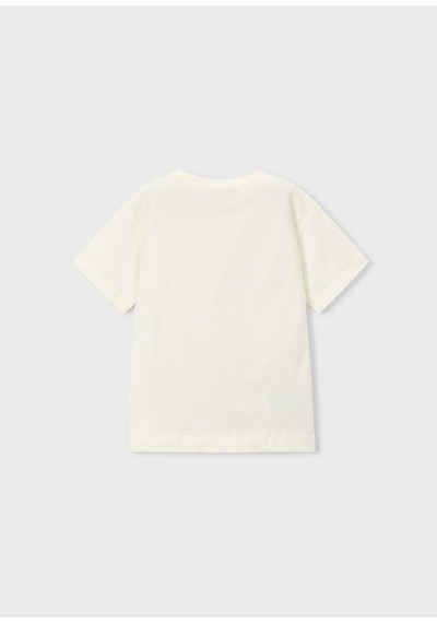 Mayoral Erkek Çocuk Araba Baskılı Tshirt Krem Krem