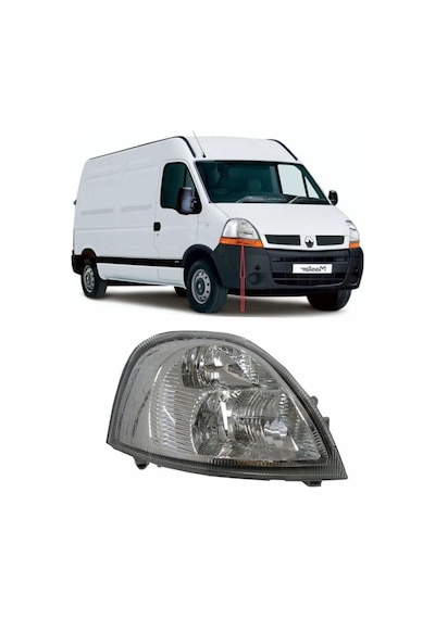Renault Master Sağ Ön Far Motorlu Elektrikli 2003-2009 N11.2420