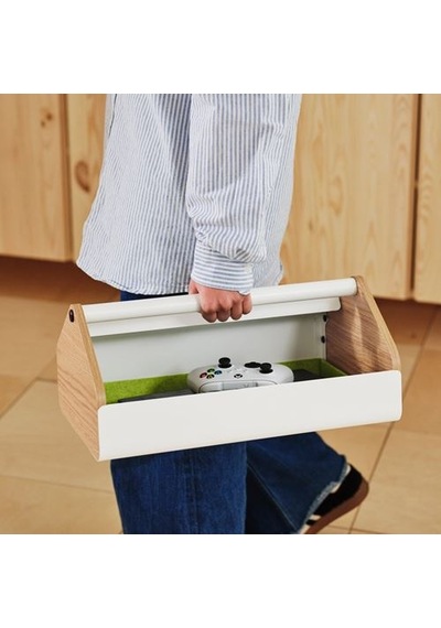 Ikea Yxstaby Laptop Desteği, Beyaz, 43x27x18 Cm, Depolamalı