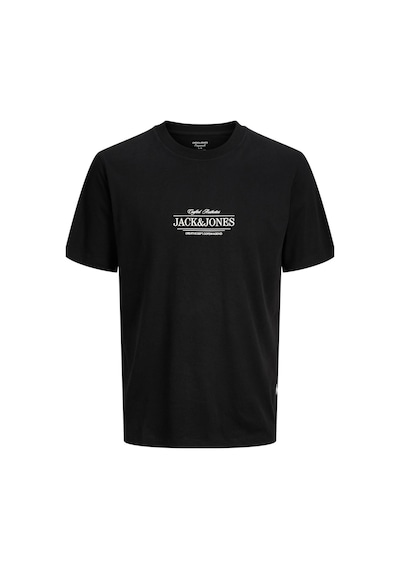 Jack & Jones Jorcassıs Minimal Erkek Tişört Bisiklet Yaka Kısa Kollu Rahat Günlük Siyah