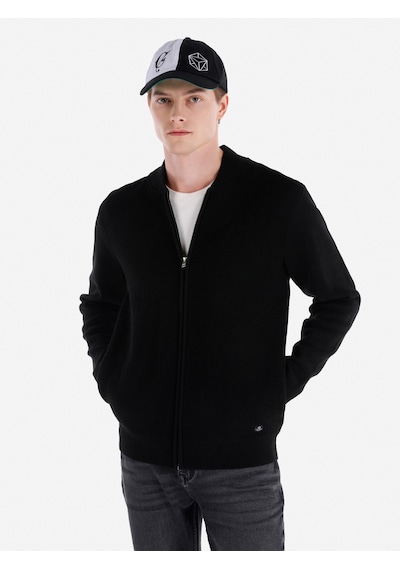 Colin's Colins Regular Fit Fermuarlı Triko Siyah Erkek Hırka Cl1064848 Siyah