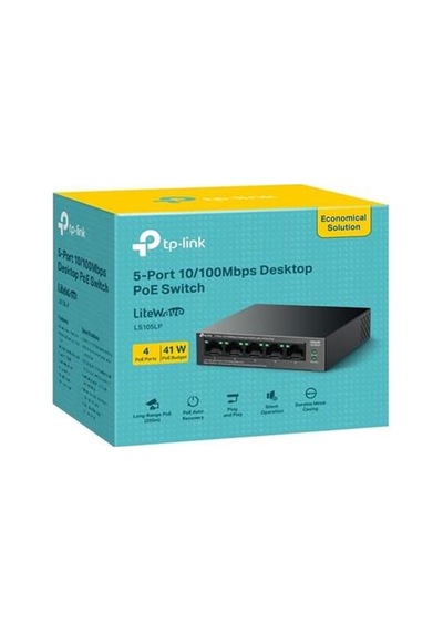 Tp-lınk 5port 41w 4port Poe 10/100 Yönetilemez Switch Ls105lp-212886