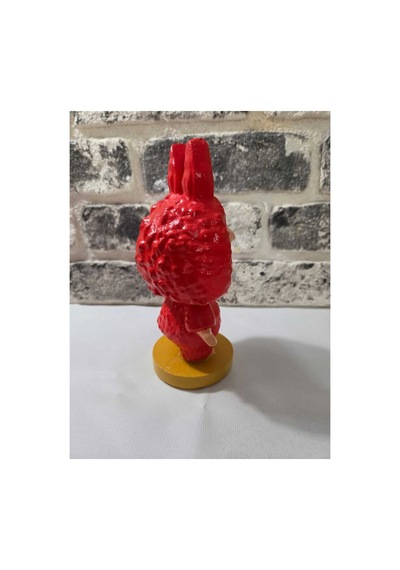 Dekoratif Labubu Biblo Figür-labubu 22 Cm Nar Çiçeği Rengi