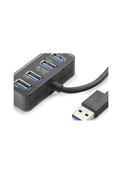 Usb Type-c 3.1 Gen1 Hub 4 Port 5 Gbps Siyah Hdx7055 Evimdeyokyok