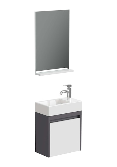 Aqua Bagno Minizia Banyo Dolabı 45 X 26 Cm. Antrasit -beyaz ,lavabo Dahil Abs.50.35.08.01 Antrasit - Beyaz Aqua Bagno Minizia Banyo Dolabı 45 X 26 Cm. Antrasit -beyaz ,lavabo Dahil Abs.50.35.08.01 Antrasit - Beyaz