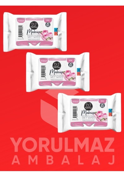 3 Lü Paket Makyaj Temizleme Mendili 20 Li Pratik, Hijyenik & Hızlı Temizlik