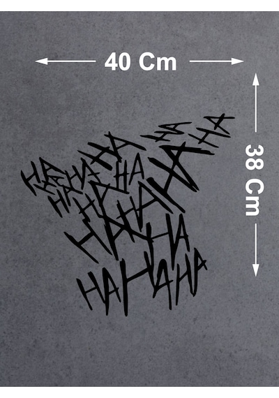 Ha Ha Ha Sticker - Joker Batman Gotham City Sticker - Araba Oto Motosiklet Karavan Sticker - 00042 40x38 Cm