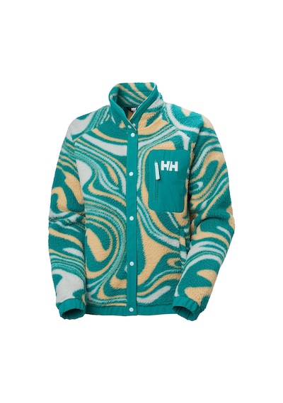 Helly Hansen W Imperıal Prınted Pıle Snap Mont Mavi