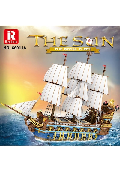 Reobrix 66011 Kraliyet Filosu Gemisi Yaratıcı Yapı Blok Seti Building Blocks The Royal Fleet The Sun - 2830 Parça