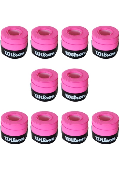 Wilson Comfort Bowl O'grips 10 Adet Grip Tenis Gribi Pembe