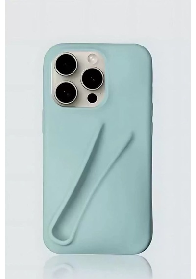 Caş Dekorasyon Turkuaz Renk 14 Pro Max Telefon Kılıfı Turkuaz