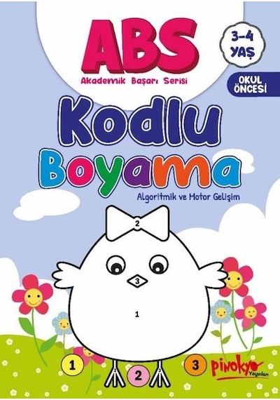 ABS Kodlu Boyama Algoritmik ve Motor Gelişim 3 - 4 Yaş - Buçe Dayı - Pinokyo