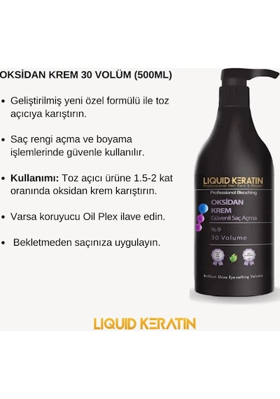 Keratinli Gri Toz Açıcı Ve Oksidan Kremli Set Yakmadan Evde Kolay Saç Rengi Açma 1000ml Kuaför Boy