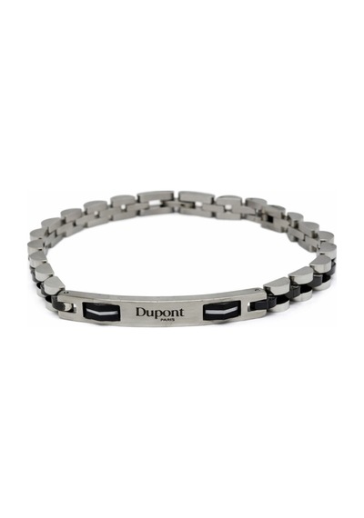 Dupont Mılano Dm-sb-004-sb06 Gümüş Siyah Renk Erkek Çelik Bileklik Gümüş - Siyah