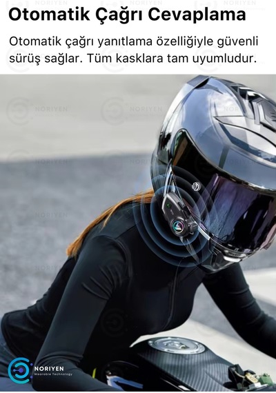 Y80 Yeni Nesil Motosiklet Kask Interkom Mikrofonlu Gürültü Engelleyici Işıklı 5.3 Bluetooth Kulaklık