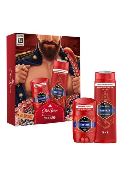Old Spice Captain Deo Stick 50ml Duş Jeli 250ml Sandal Ağacı