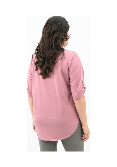 Kadın Büyük Beden Düşük Omuz Oversize T-shirt 1773-1-24 001