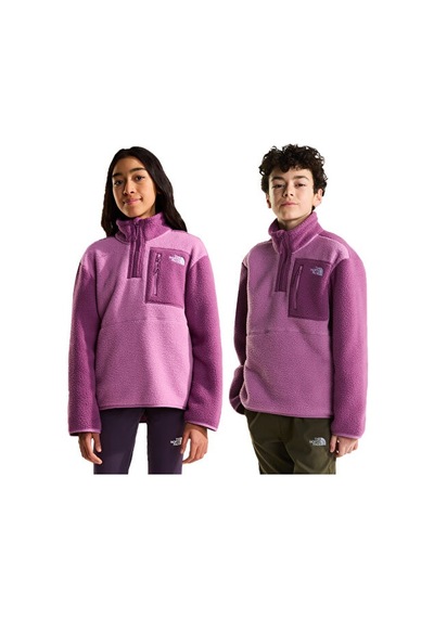 The North Face Teen Yumıorı 1/4 Zıp Jacket Çocuk Outdoor Çeyrek Fermuarlı Polar Üst Nf0a8j61k221 Mor