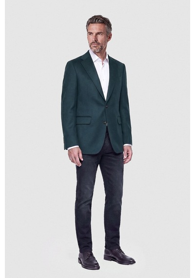 Bisse Yeşil Süet Dokulu Düğmeli Blazer Ceket Pck26k26203 47