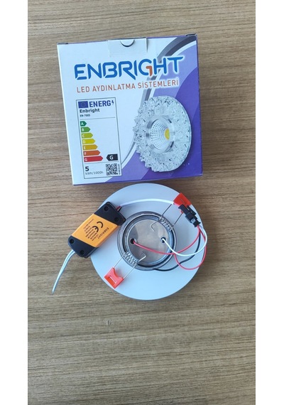 Enbright 5w Kristal Spot Led Armatür En-8202 Beyaz