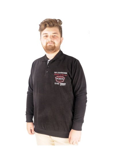 Mode Xl Erkek Sweat Polo Selanik The Lightgouse 20443 Siyah 001