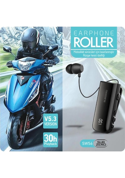 Subzero Roller SW56 Dijital Bluetooth Makaralı Kulak İçi Kulaklık