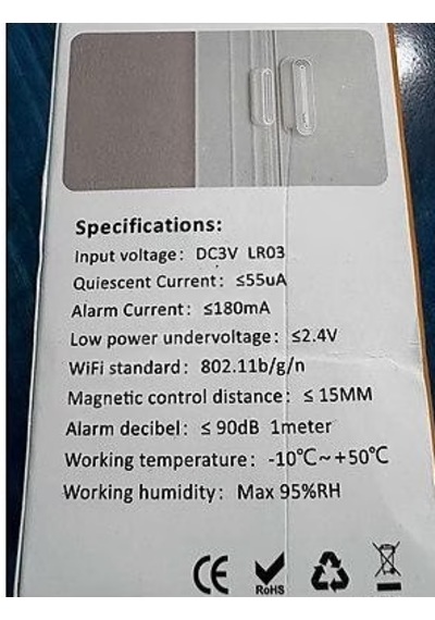 Tuya Wifi Akıllı Kapı Ve Pencere Alarm Sensörü