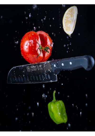 Sürbisa Aşçı Bıçağı - Santoku Oluklu 61095 19.0 Cm Çok Renkli