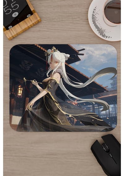 Ningguang Genshin Impact Anime Oyuncu V5 - 22x18 Gaming Mouse Pad Fare Altlığı