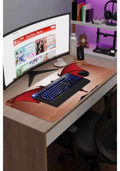 Lucifer V5 90x40 Xxl Gaming Kauçuk Kaymaz Taban Mouse Pad Fare Altlığı