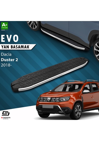 S-dizayn Dacia Duster 2 Evo Krom Yan Basamak 183 Cm 2018-2023 A+ Kalite