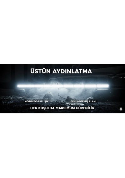 İkaz Uyarı Işığı Sis Lamba 3w 48 Power Ledli 117 Cm Turuncu Renk 12v