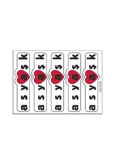 A5 Sticker 047 Tek Paket Çoklu Sticker Standart