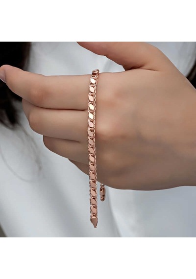 Gümüş Rose Pullu Zincir Kadın Bileklik Çok Renkli 86341242
