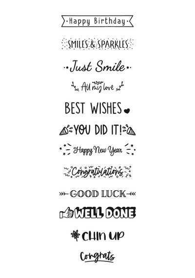 Trodat Creative Mini Best Wishes 12 Motifli Damga Seti 3 Renkli Istampa Pedli Mutlu Günler Kaşesi