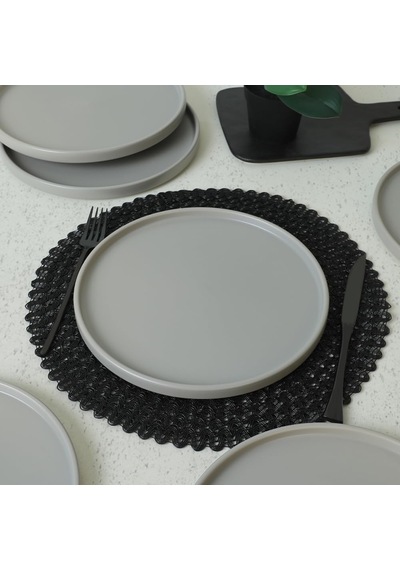 Mat Gri Stackable Servis Tabağı 27 Cm 6 Adet 995 Çok Renkli