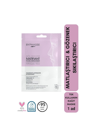 Byphasse Matlaştırıcı Ve Gözenek Sıkılaştırıcı Skin Booster Kağıt Yüz Maskesi