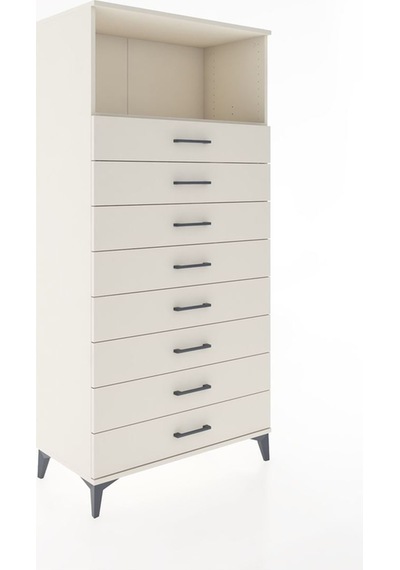 Hyperion Dolap Tek Raflı 8 Çekmeceli 88x44x182 Aytaşı-aytaşı Aytaşı