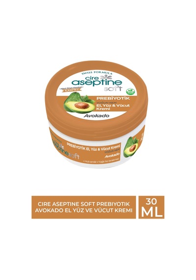 Cire Aseptine Soft Prebiyotik Avokado El Yüz Ve Vücut Kremi 30 Ml