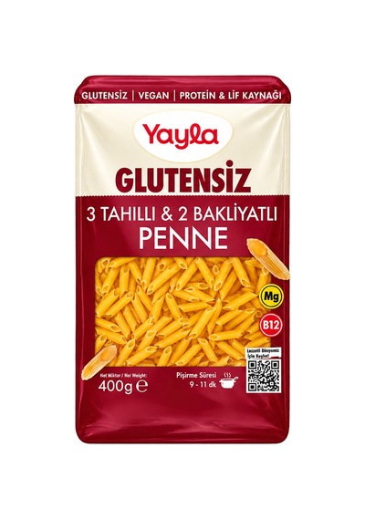 Yayla Glutensiz Makarna 400 Gr 3 Tahıllı Ve 2 Bakliyatlı Penne Ve Mısır Ve Pirinç Fusilli 6 Li Karma Paket