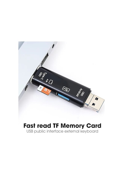 5in1 Otg Kart Okuyucu Usb 2.0 - Type-c - Micro Usb - Micro Sd/tf
