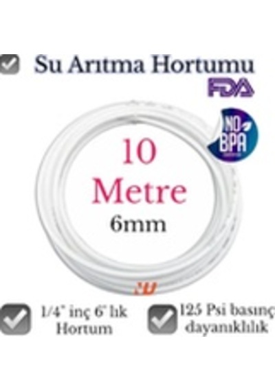 Nefa Su Arıtma Hortumu 1/4 İnç 6 Mm 10 Metre