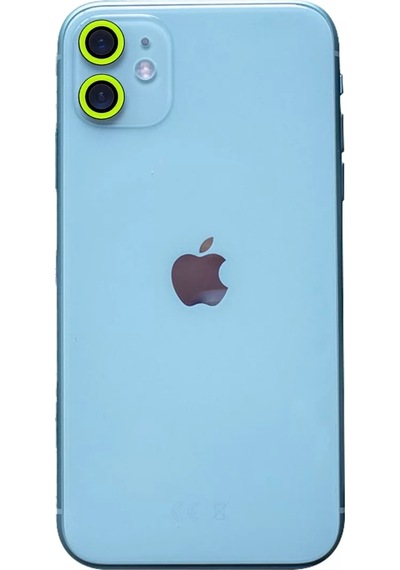 Newface Apple İphone 11 Neon Fosforlu Kamera Lens - Yeşil