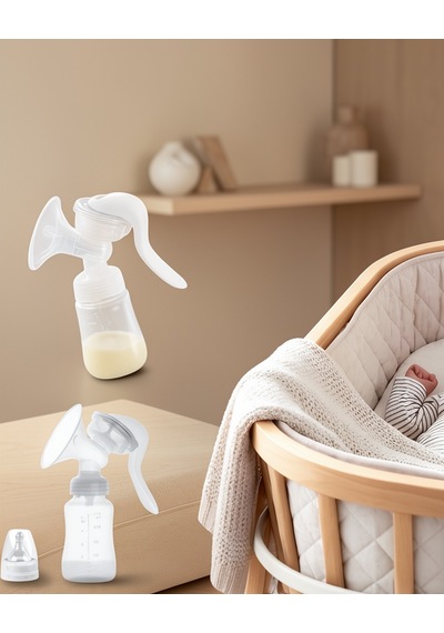 Taşınabilir Manuel Göğüs Pompa 180 Ml Şişeli