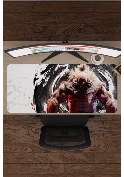 Street Fighter Kaymaz Dikişli Kauçuk Oyuncu Mousepad V4 - 90x40 Xxl Gaming Mouse Pad Fare Altlığı