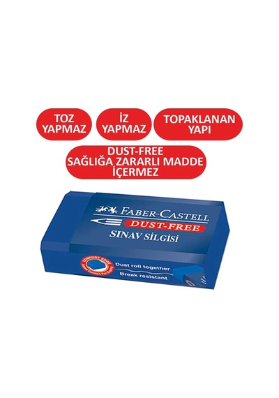 Faber Castell Sınav Silgisi Mavi 3